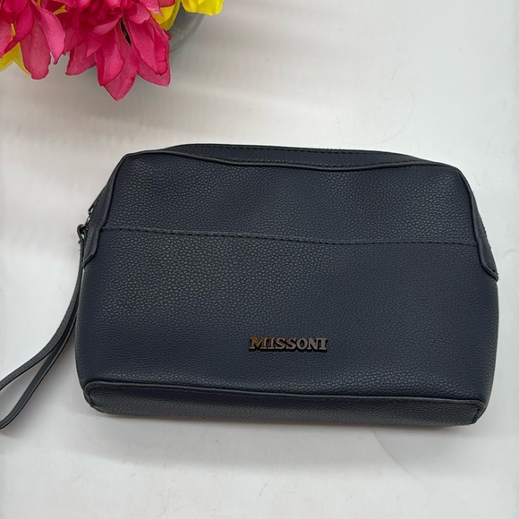 Missoni Navy Blue Make Up Bag BP7512 - Picture 1 of 11